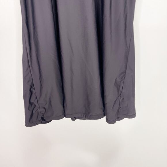 Calvin Klein Swimwear Womens 8 Black One Piece Bathing Suit Skirted VNeck Wrap - Picture 7 of 10